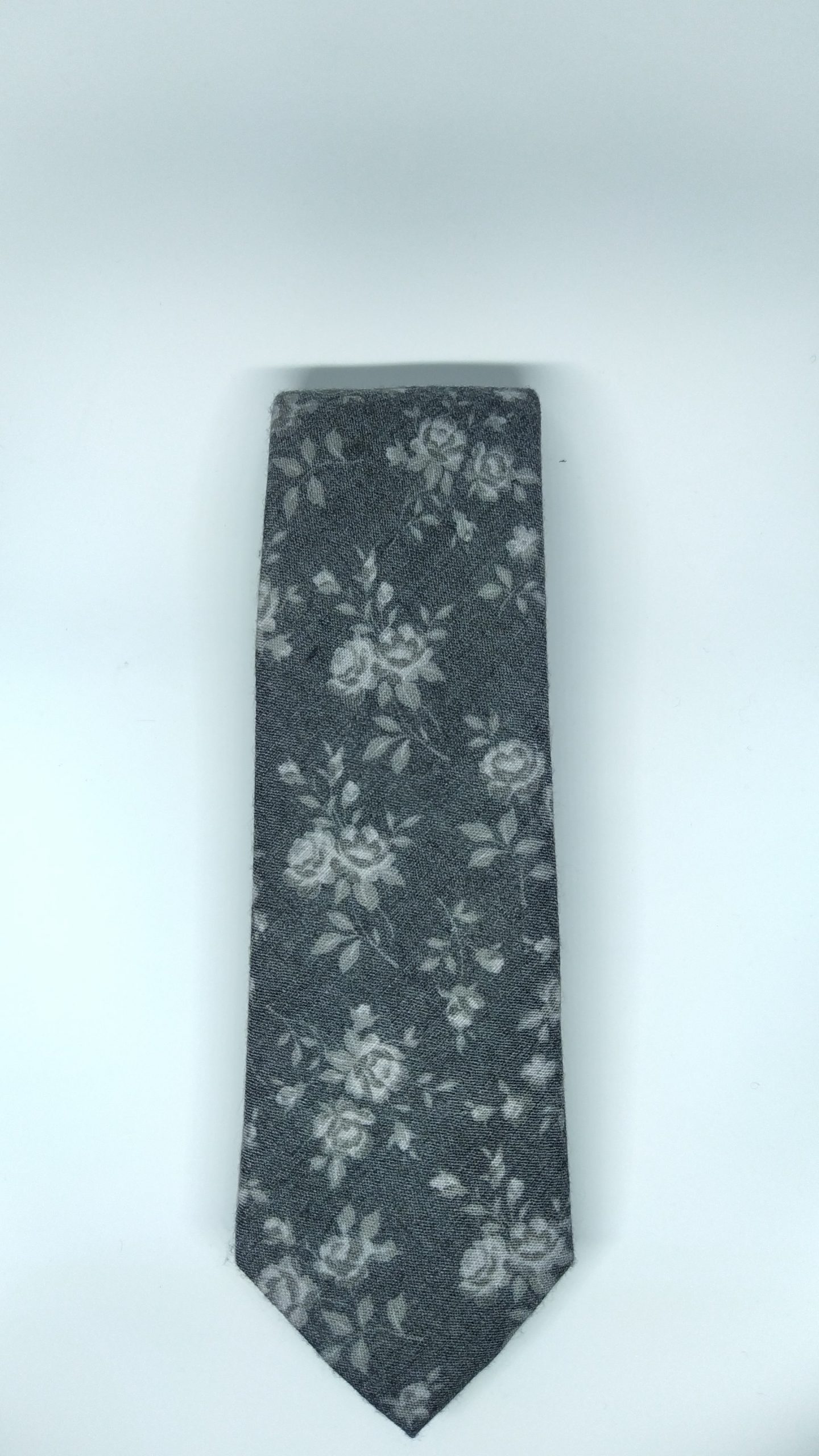 Charcoal Floral Tie Knotted Ties