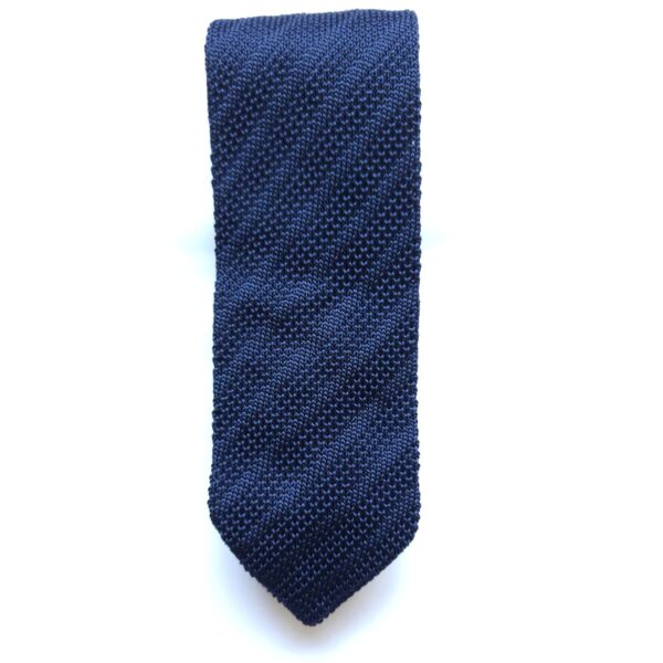 Navy Knitted Tie